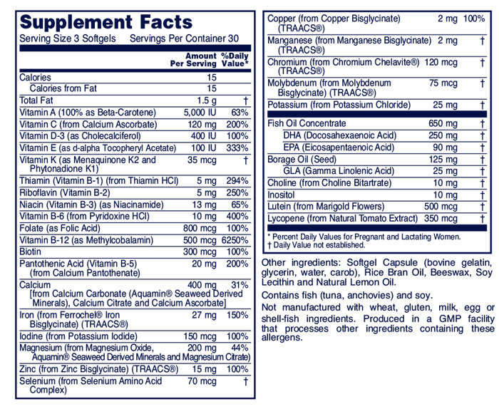 Pre-Natal Multivitamin with DHA | Protocol 2018