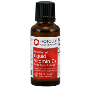 Liquid Vitamin D3 2,000 IU (50 mcg) per 2 drops.