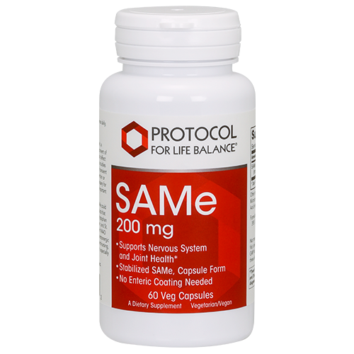  NOW Supplements, SAMe (S-Adenosyl-L-Methionine)200 mg, Nervous  System Support*, 60 Veg Capsules : Health & Household