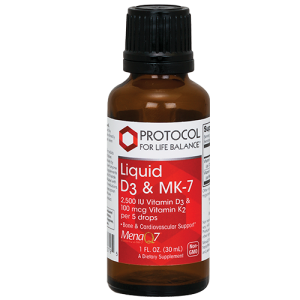 Liquid D3 & MK-7 2,500 IU (62.5 mcg) Vitamin D3 & 100 mcg Vitamin K2 per 5 drops