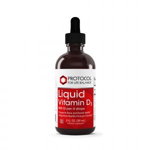 Liquid Vitamin D3 400 IU (10 mcg) per 4 drops